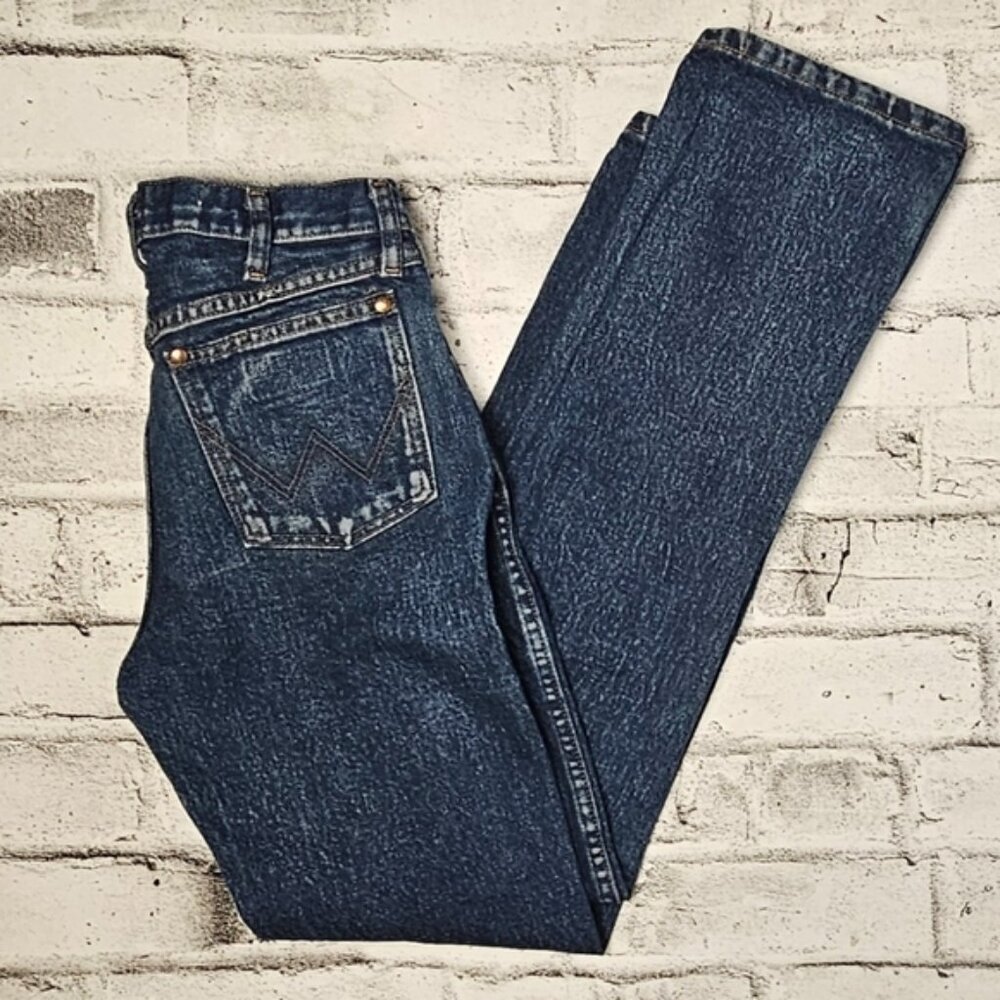 Wrangler Jeans Mens 29x32 Straight Leg Western Cowboy Denim Blue